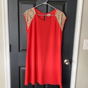 Pixley Zailey sleeveless sequin shoulder dress